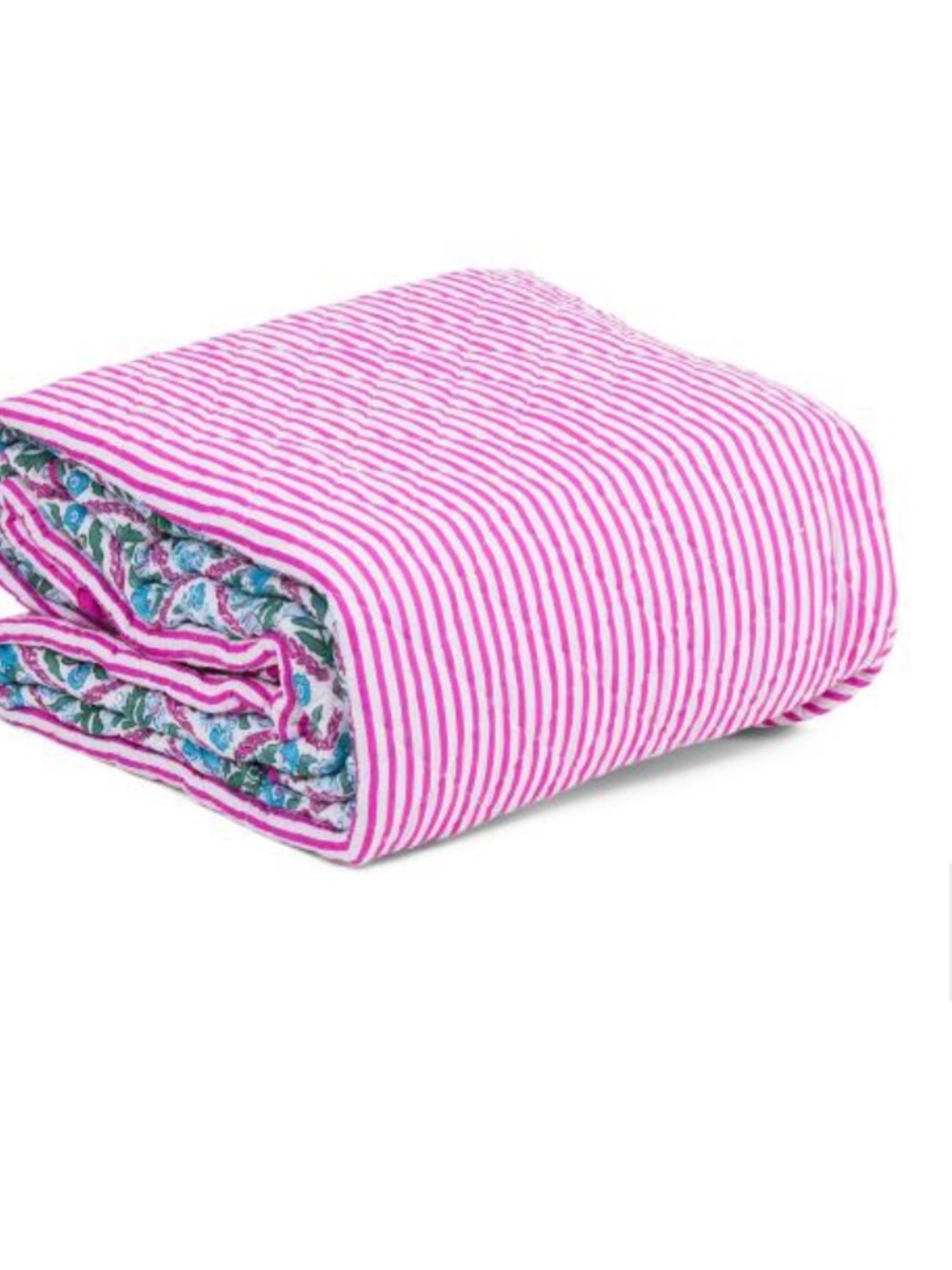 Nicole Miller Floral Quilt Set in Pink, Blue & Green - Picture 2 of 2